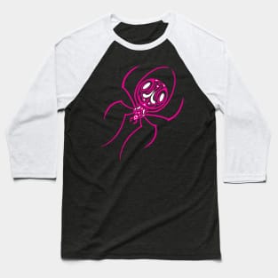 Pink and White Tribal / Tattoo Art Spider Baseball T-Shirt